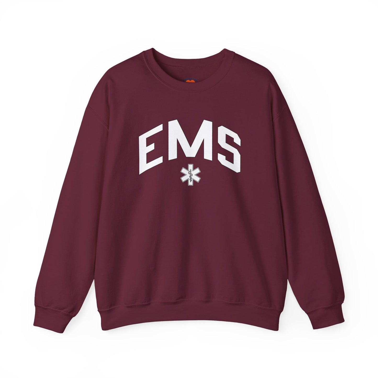 Varsity EMS Crewneck Sweatshirt-Maroon-Health Gear Shop