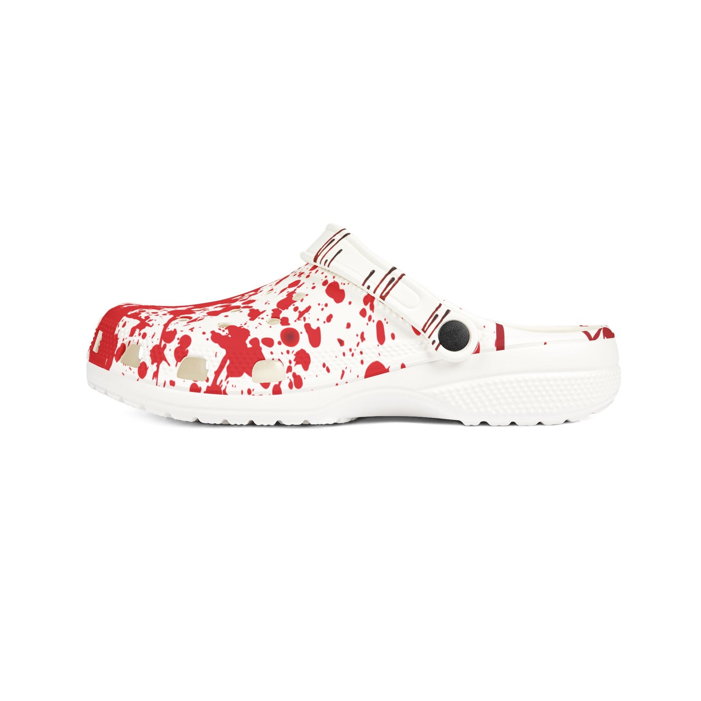 Red Splatter EVA Foam Rubber Clogs