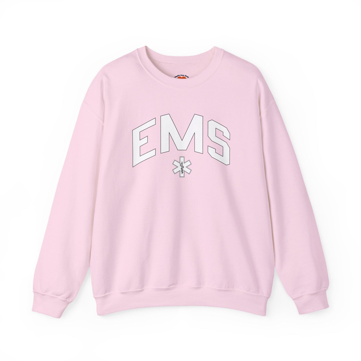 Varsity EMS Crewneck Sweatshirt-Light Pink-Health Gear Shop