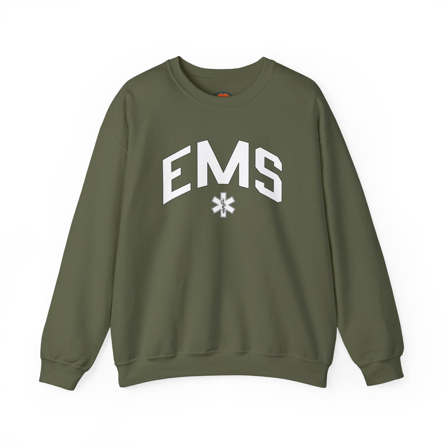 Varsity EMS Crewneck Sweatshirt-Military Green-Health Gear Shop
