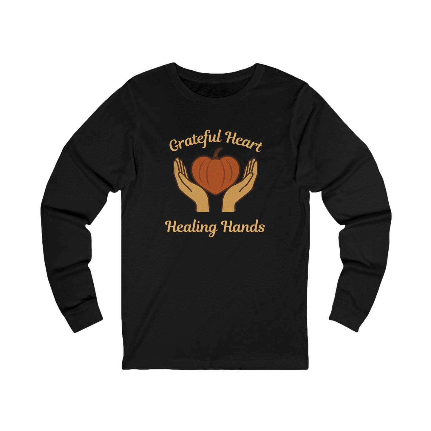 Grateful Heart Pumpkin Autumn Harvest Long-Sleeve T-Shirt
