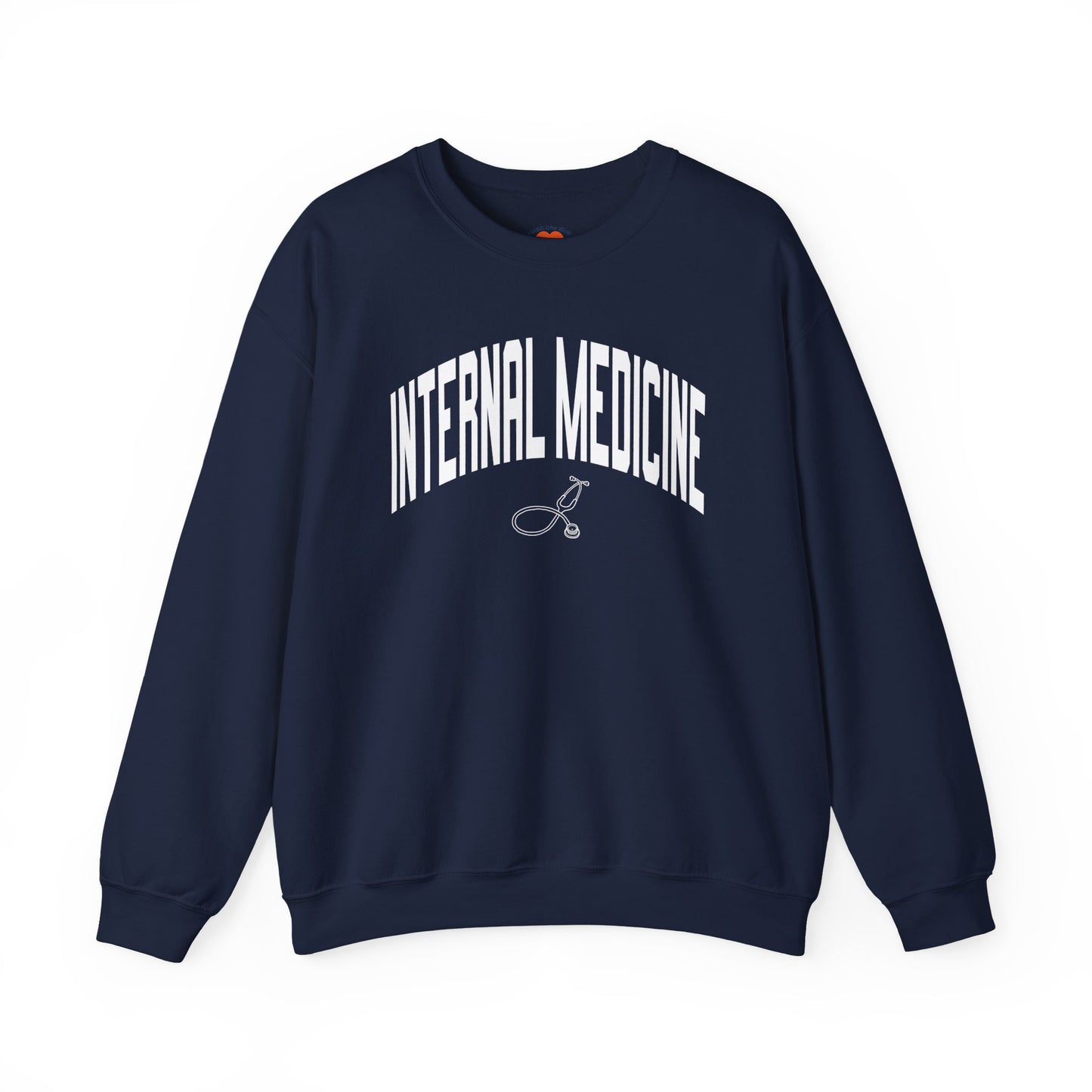 Varsity Internal Medicine Crewneck Sweatshirt-Navy-Health Gear Shop