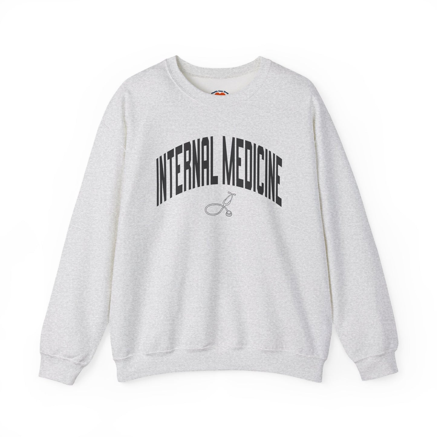 Varsity Internal Medicine Crewneck Sweatshirt-Ash-Health Gear Shop