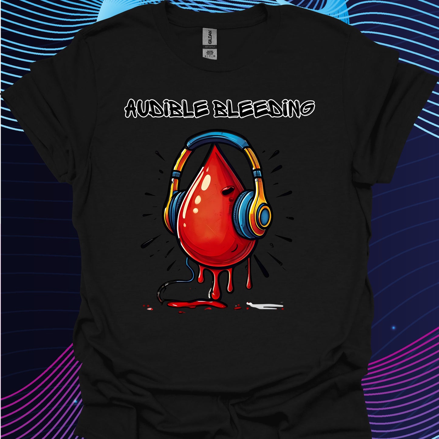 Audible Bleeding T-Shirt 2 – Funny Surgeon Gift for OR Staff-Black-Health Gear Shop