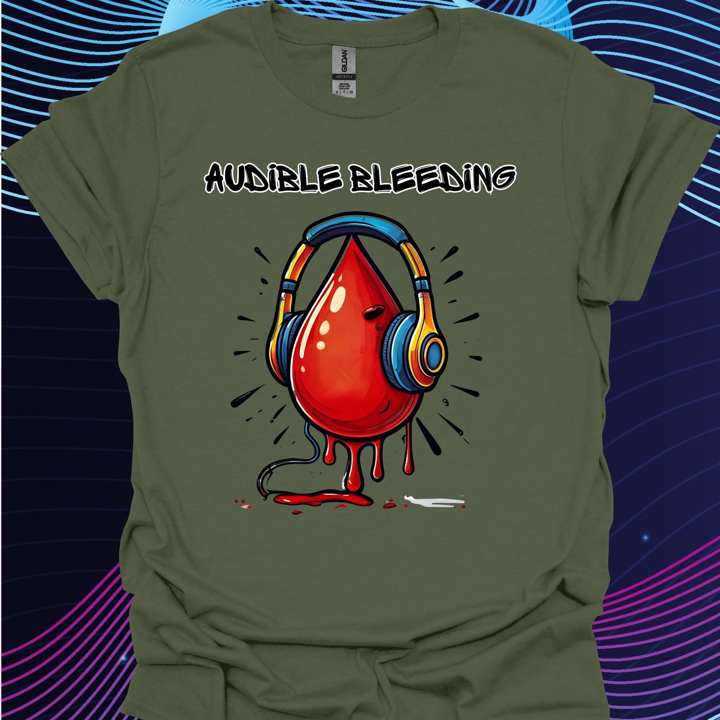 Audible Bleeding T-Shirt 2 – Funny Surgeon Gift for OR Staff-Military Green-Health Gear Shop