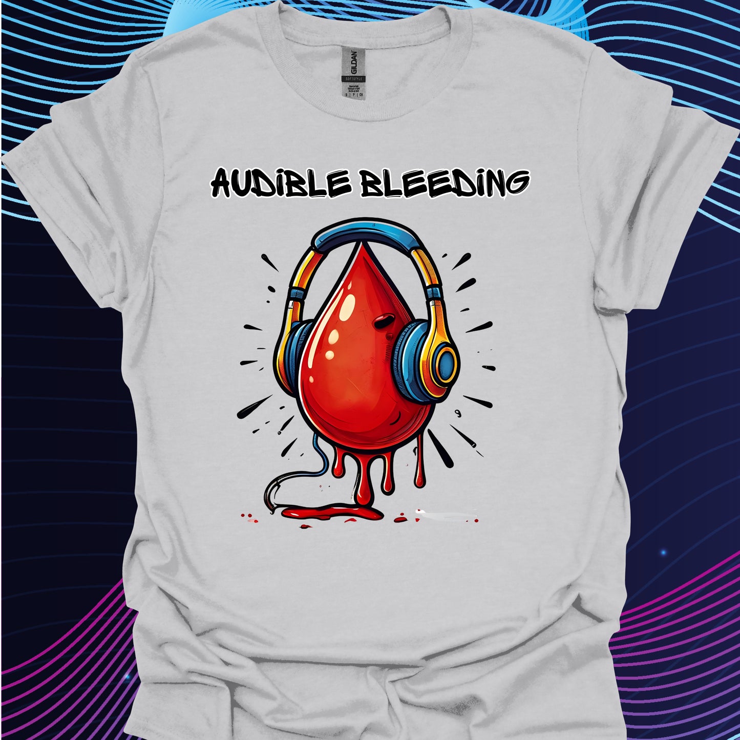 Audible Bleeding T-Shirt 2 – Funny Surgeon Gift for OR Staff-Ice Grey-Health Gear Shop