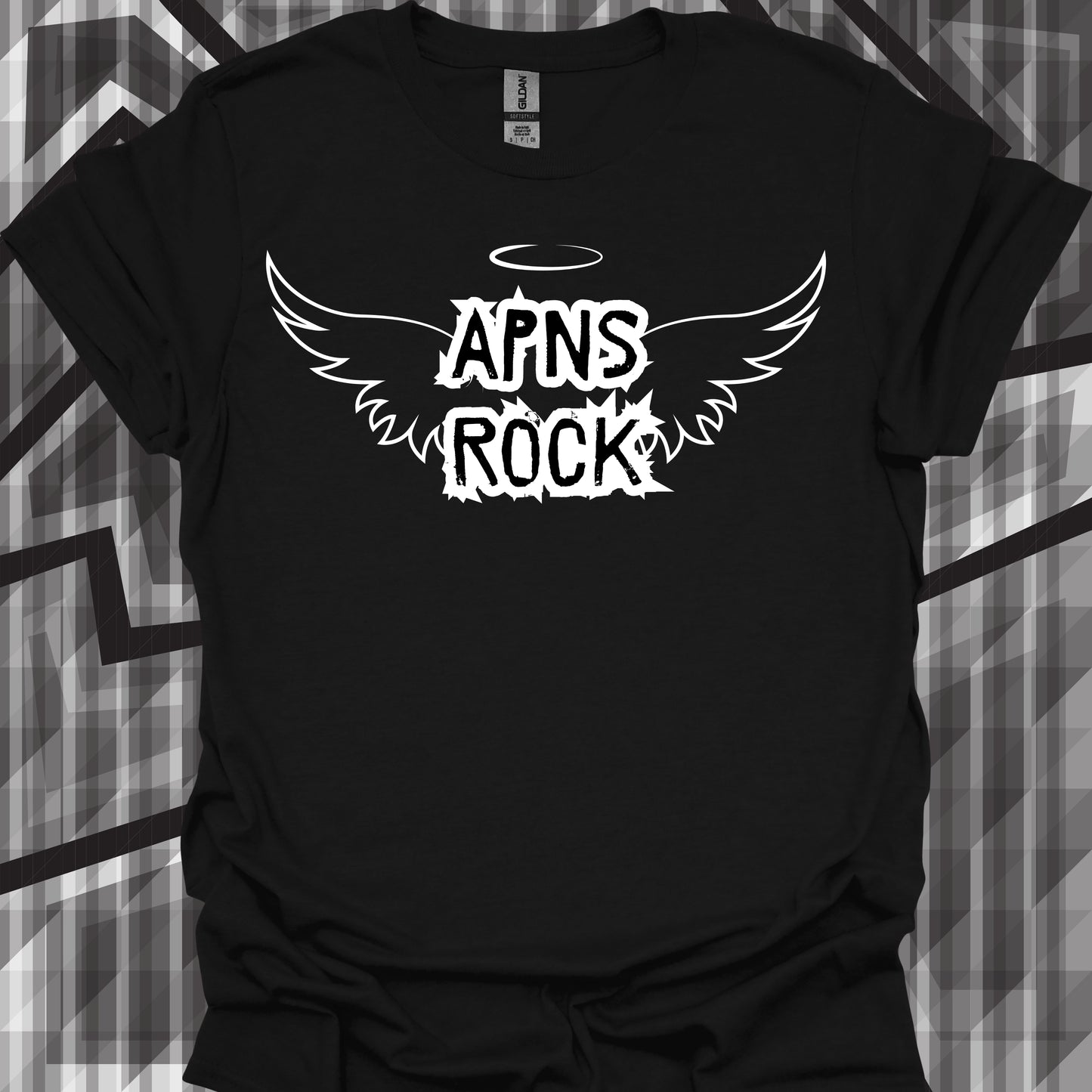 APNs Rock! Advanced Practice Nurse T-Shirt-Black-Health Gear Shop