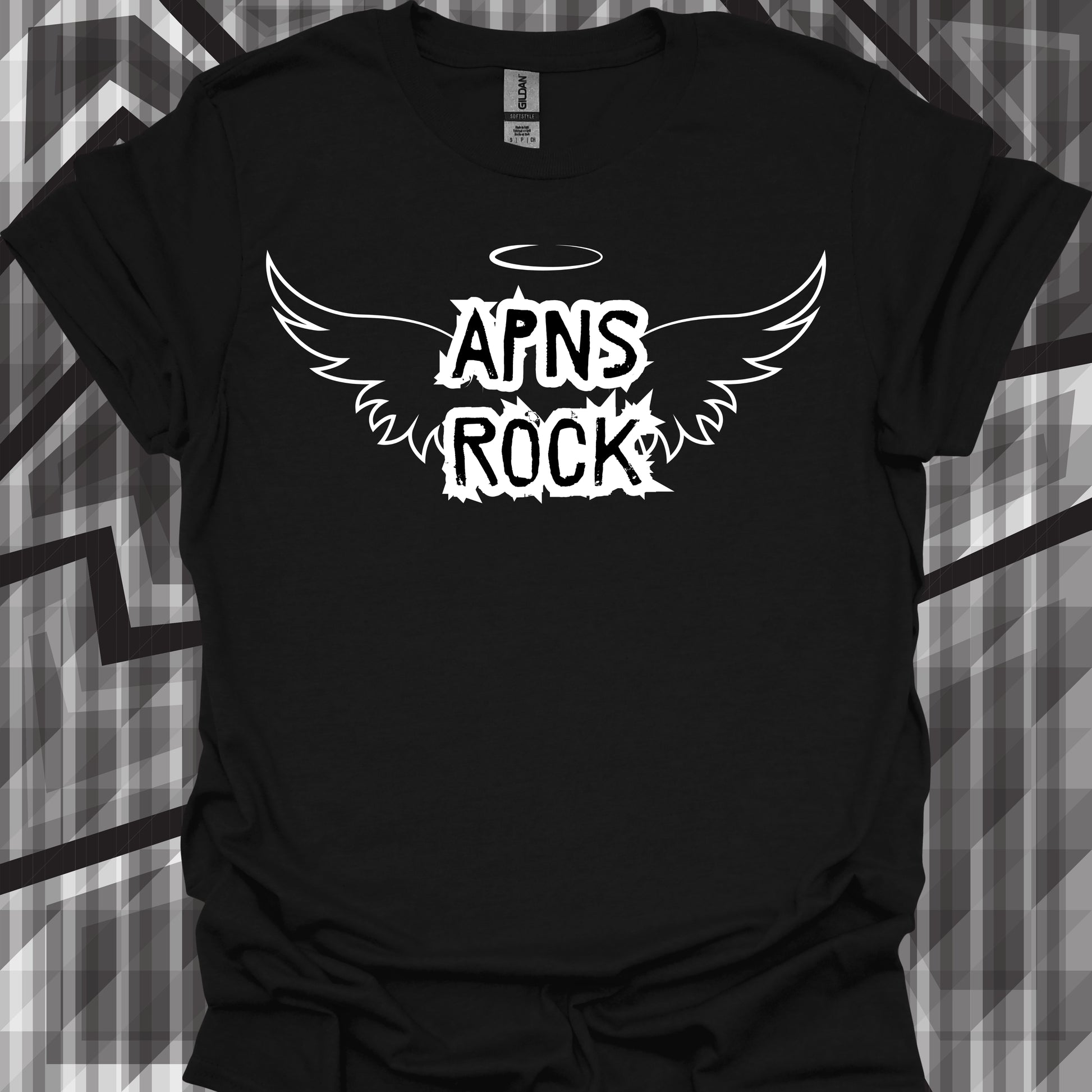 APNs Rock! Advanced Practice Nurse T-Shirt-Black-Health Gear Shop