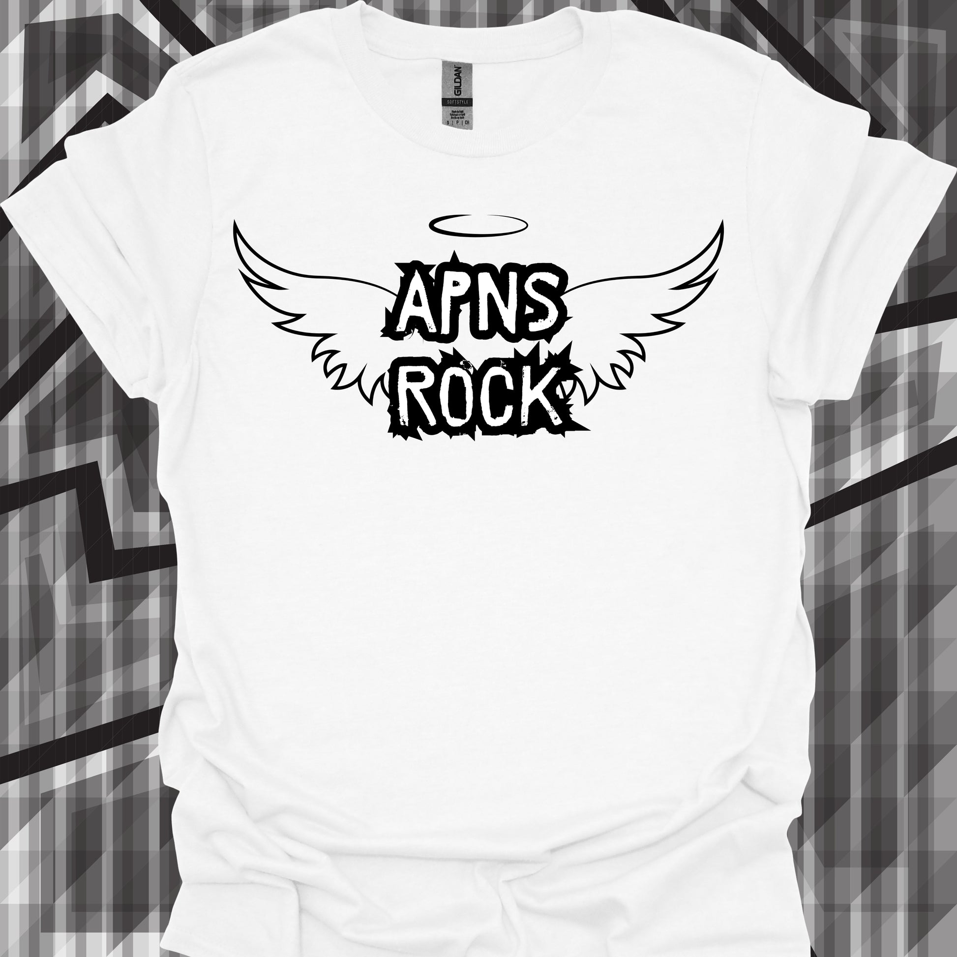 APNs Rock! Advanced Practice Nurse T-Shirt-White-Health Gear Shop