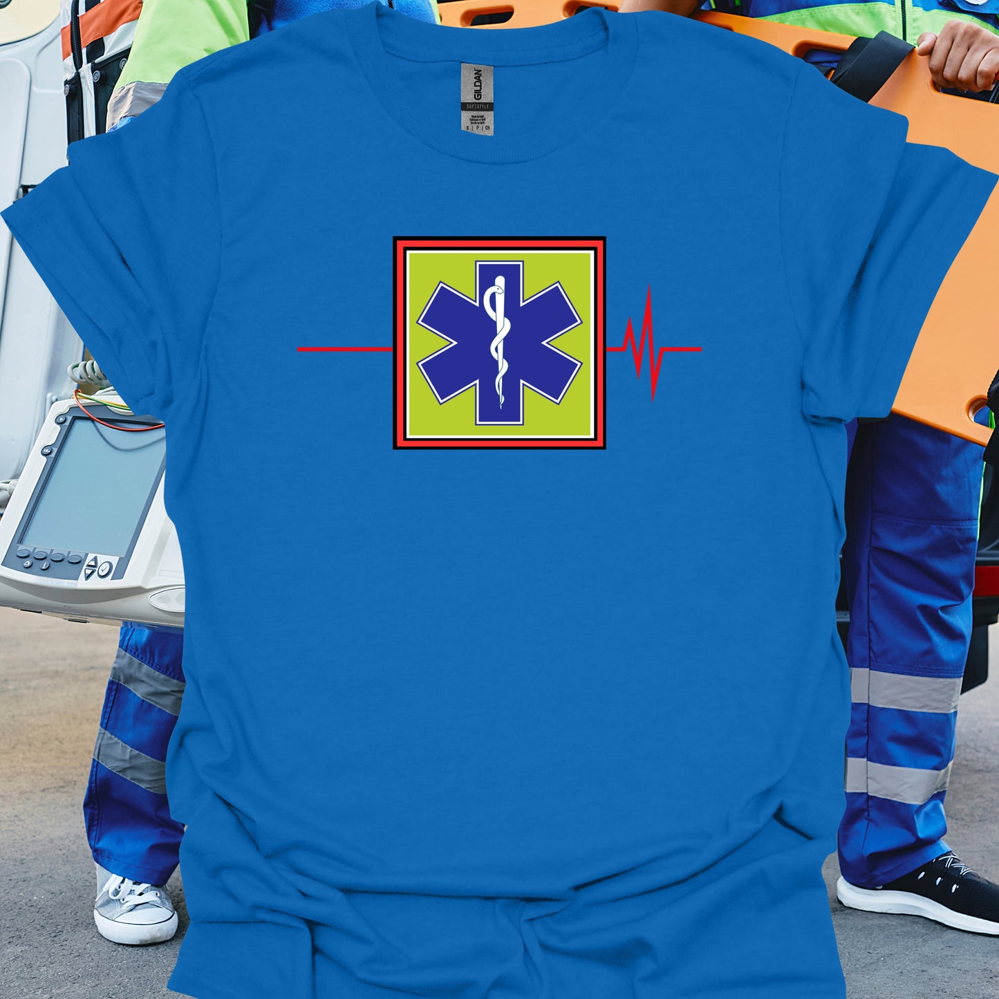EMS EMT Paramedic First Responder EKG T-Shirt-Royal-Health Gear Shop