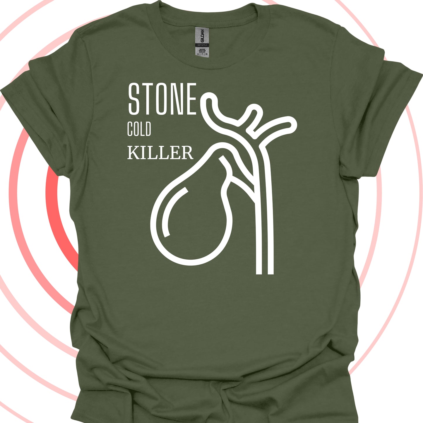Stones In Your Gallbladder Surgery T-Shirt-Military Green-Health Gear Shop