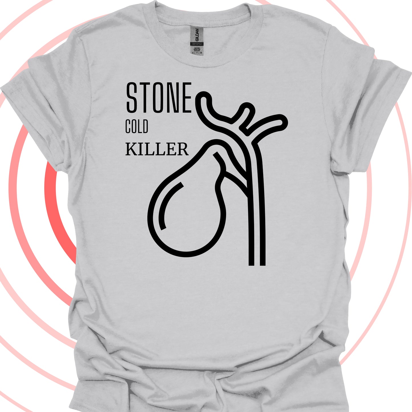 Stones In Your Gallbladder Surgery T-Shirt-Ice Grey-Health Gear Shop