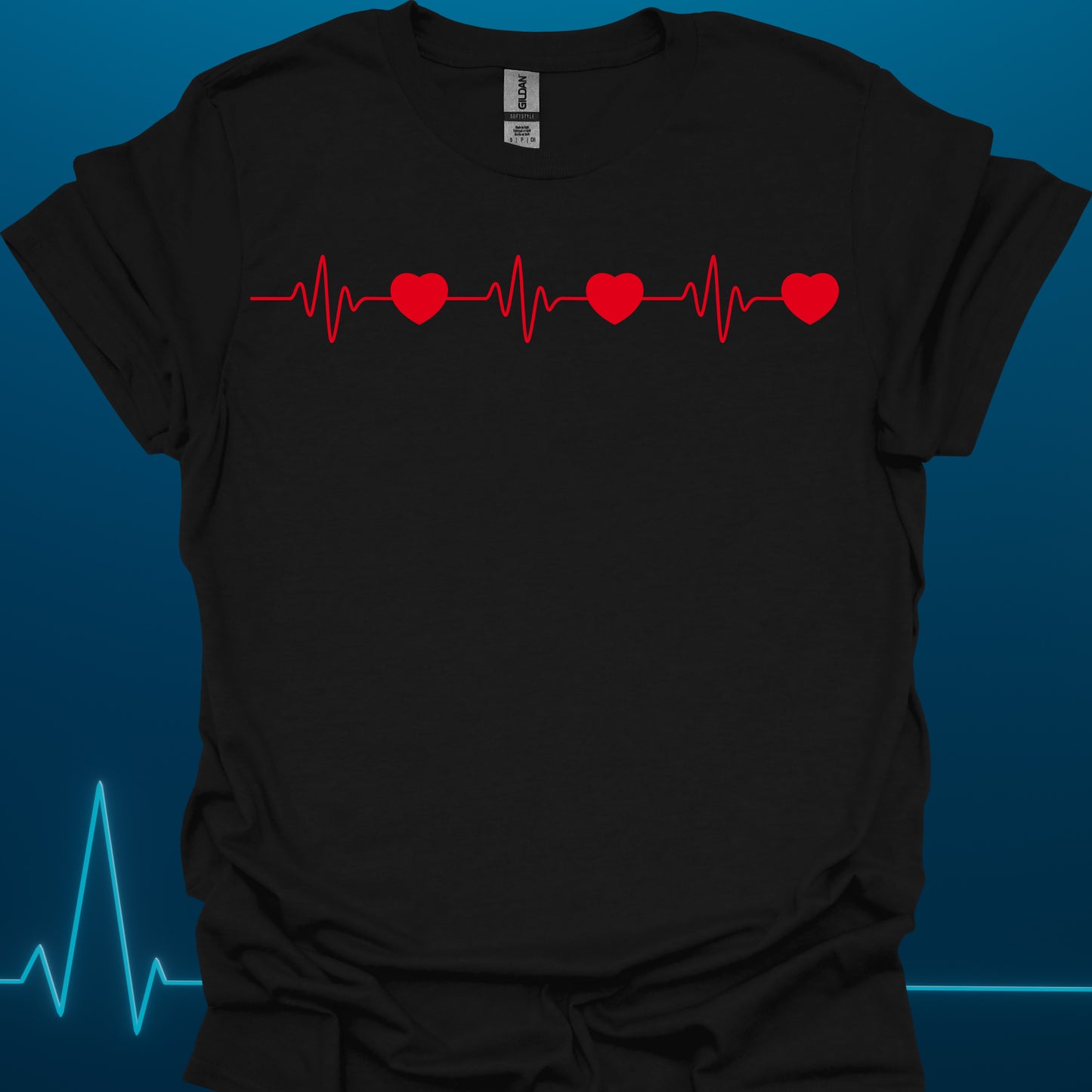 Heartbeat EKG Medical T-Shirt in S – funny medical t-shirt, nurse and doctor gift for healthcare