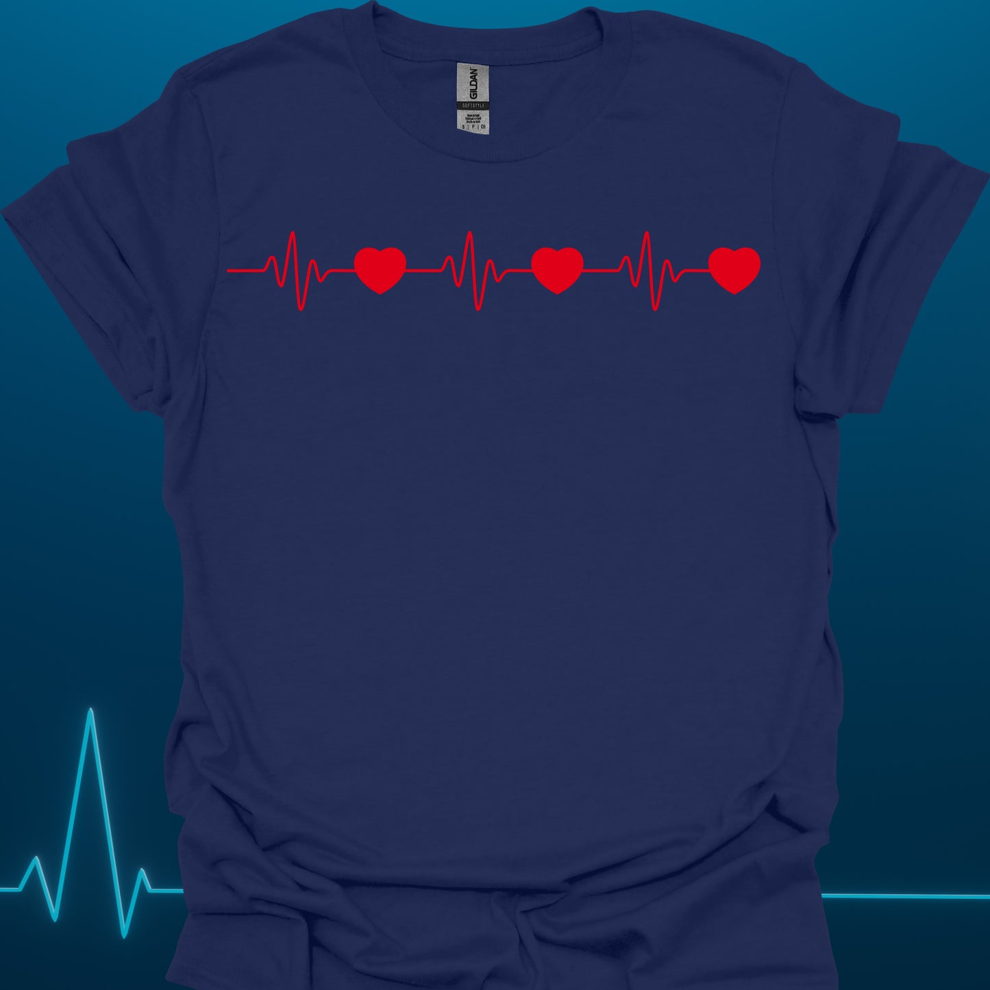 Heartbeat EKG Medical T-Shirt in S – funny medical t-shirt, nurse and doctor gift for healthcare