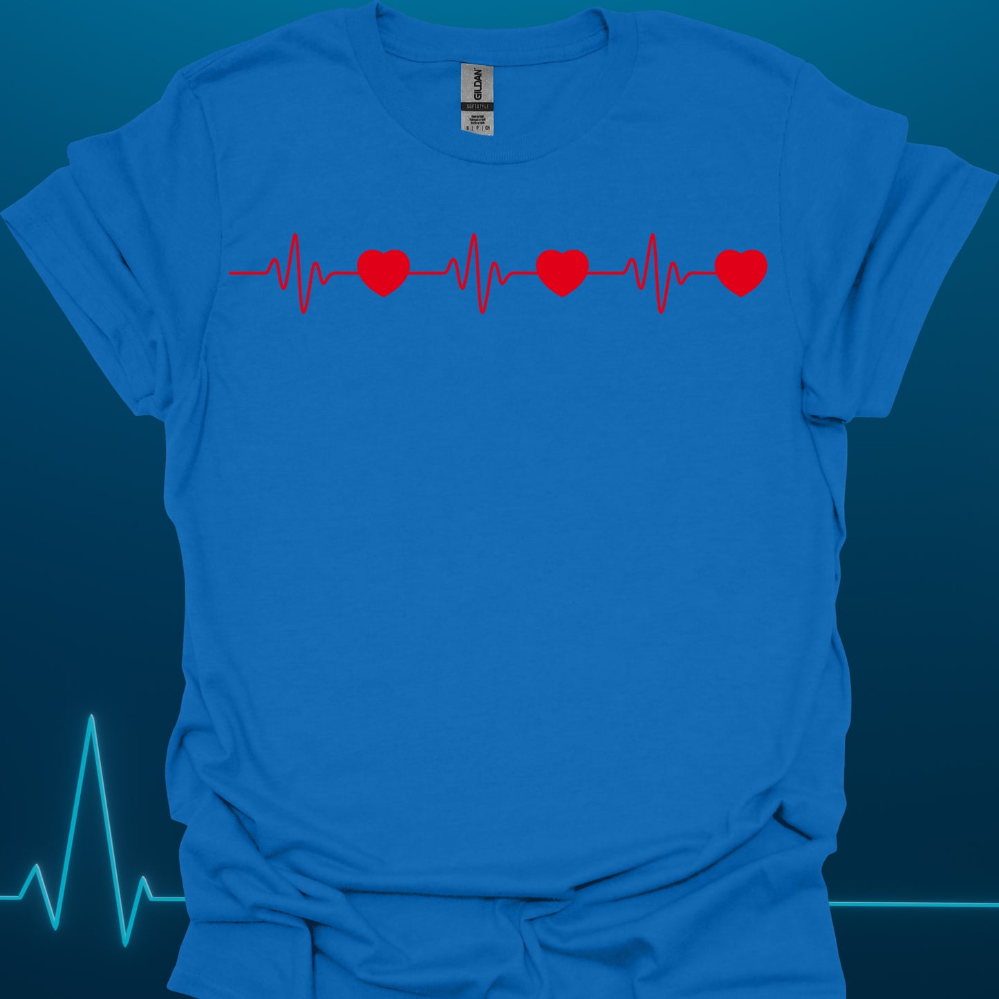 Heartbeat EKG Medical T-Shirt in S – funny medical t-shirt, nurse and doctor gift for healthcare