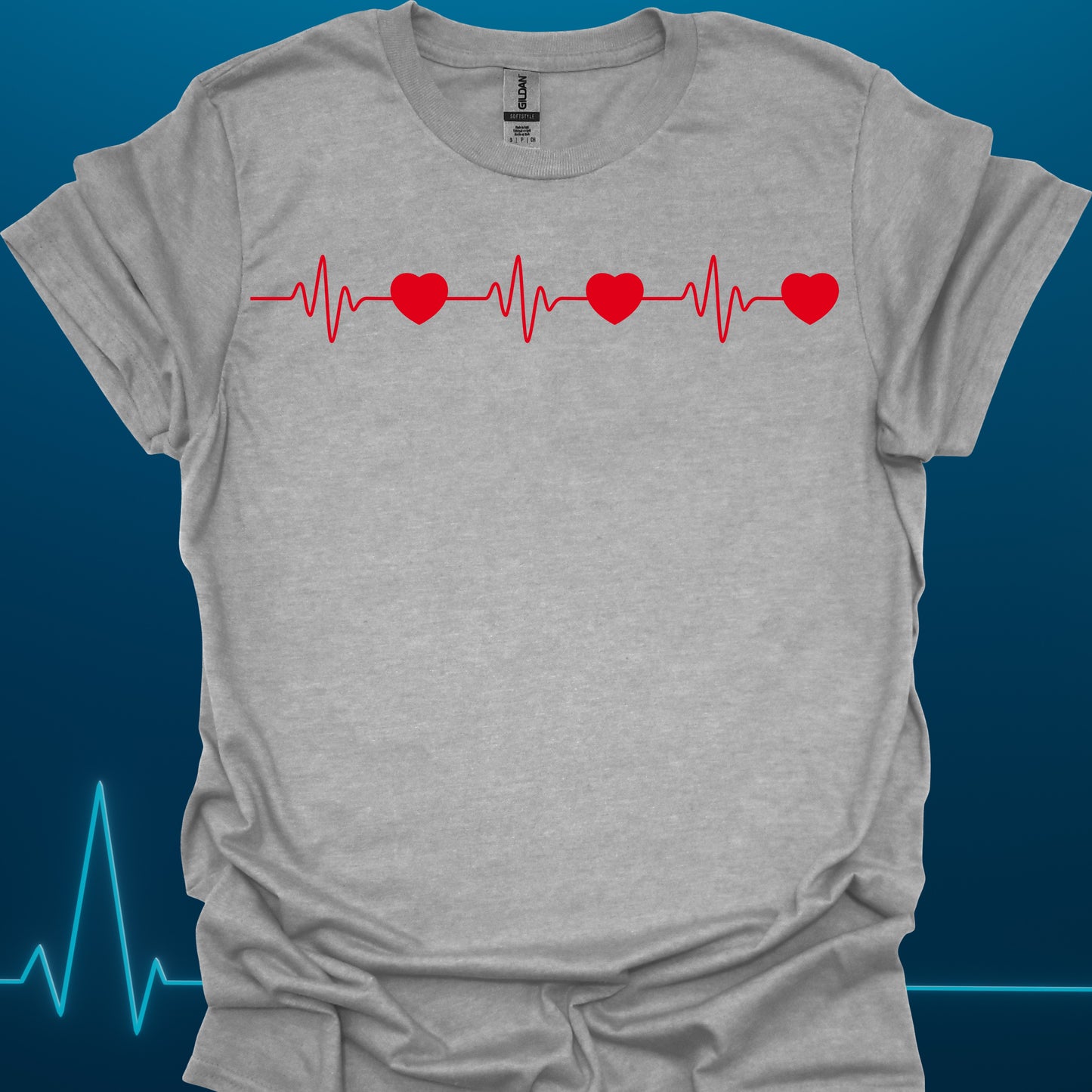 Heartbeat EKG Medical T-Shirt in S – funny medical t-shirt, nurse and doctor gift for healthcare