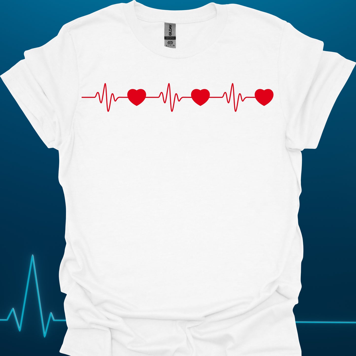 Heartbeat EKG Medical T-Shirt in S – funny medical t-shirt, nurse and doctor gift for healthcare