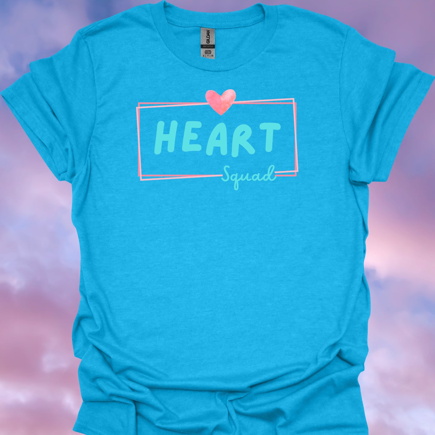 Heart Squad Medical T-Shirt – Cardiovascular Team Pride T-Shirt-Heather Sapphire-Health Gear Shop