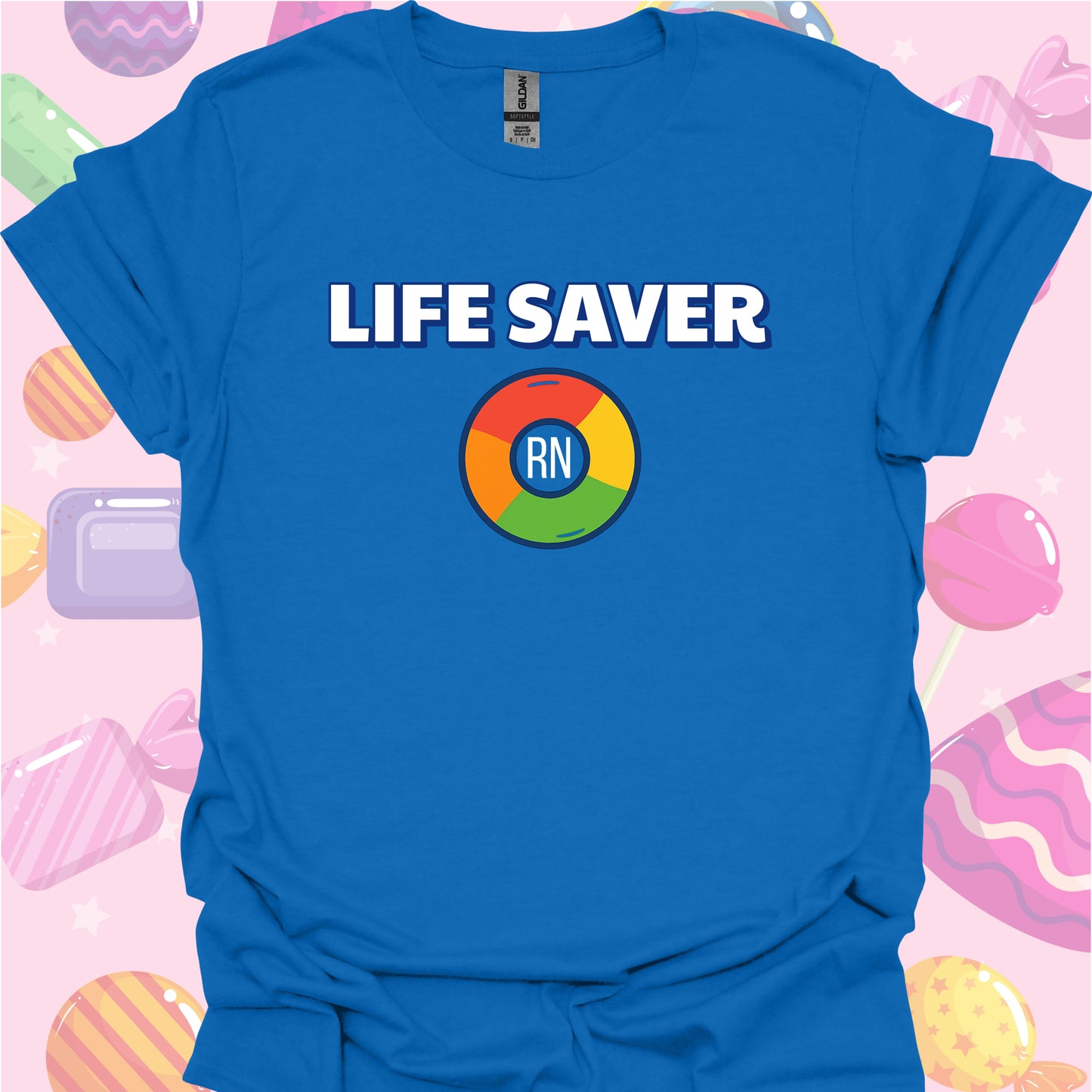 Nurse RN Life Saver T-Shirt – Sweet Gift for Healthcare Heroes-Royal-Health Gear Shop