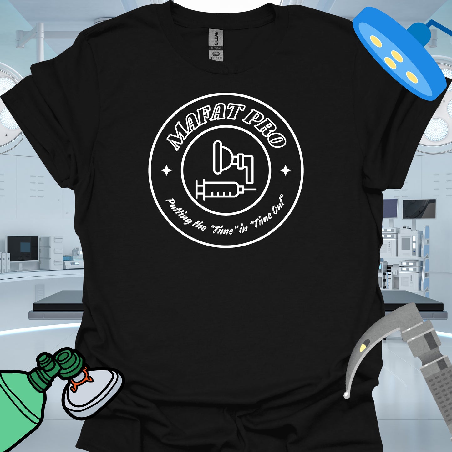 MAFAT Pro Anesthesia Humor T-Shirt – Funny CRNA & Anesthesiologist T-Shirt in S – funny medical t-shirt, nurse and doctor gift for healthcare