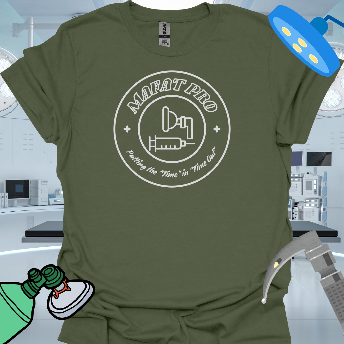MAFAT Pro Anesthesia Humor T-Shirt – Funny CRNA & Anesthesiologist T-Shirt in S – funny medical t-shirt, nurse and doctor gift for healthcare
