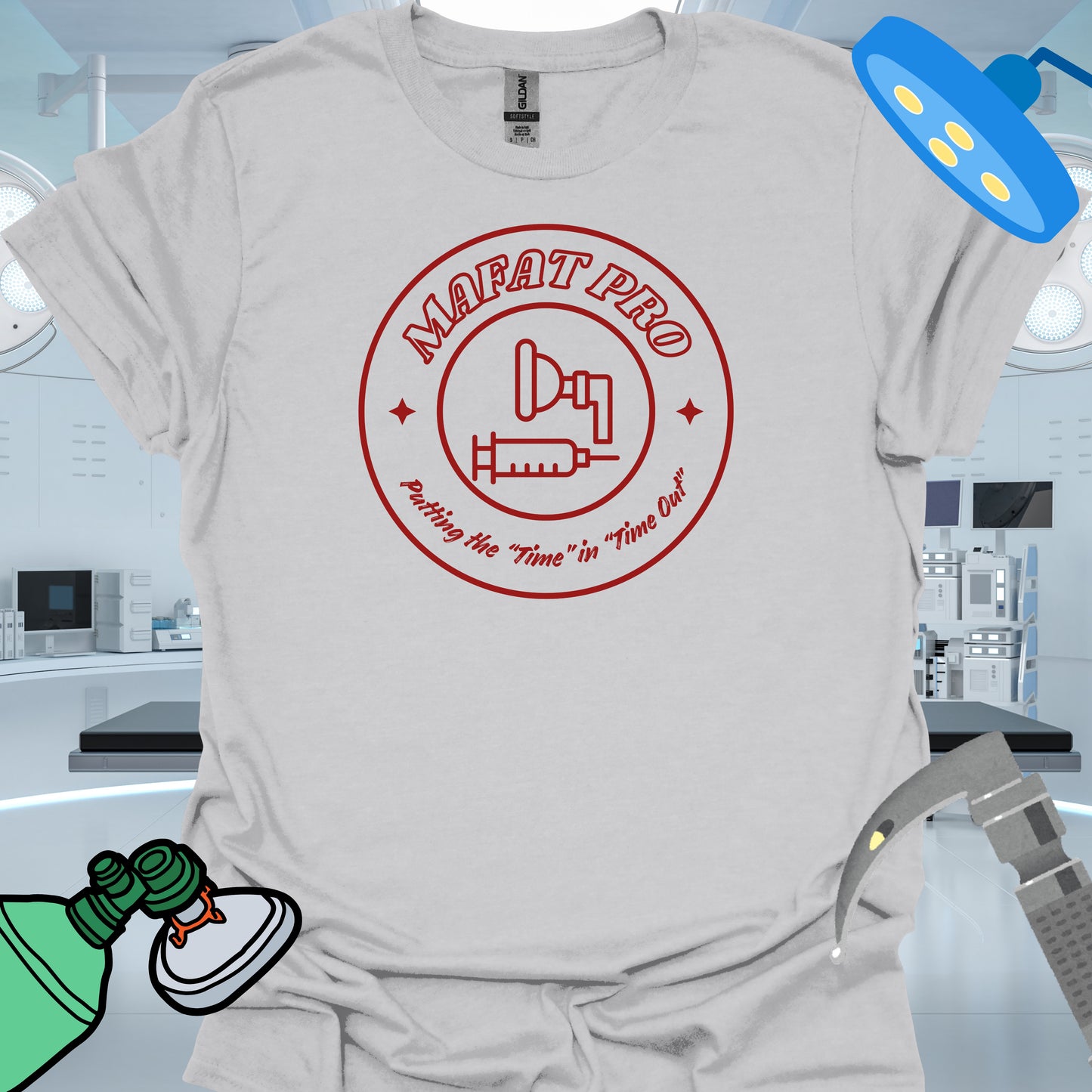 MAFAT Pro Anesthesia Humor T-Shirt – Funny CRNA & Anesthesiologist T-Shirt in S – funny medical t-shirt, nurse and doctor gift for healthcare