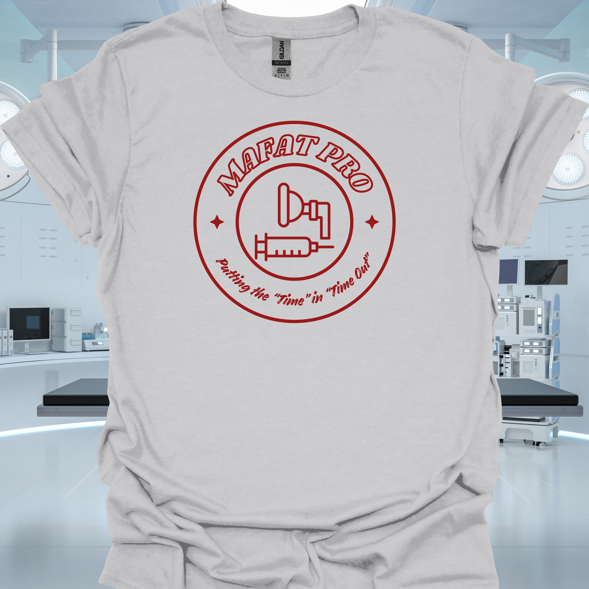 MAFAT Pro Anesthesia Humor T-Shirt – Funny CRNA & Anesthesiologist T-Shirt-Ice Grey-Health Gear Shop