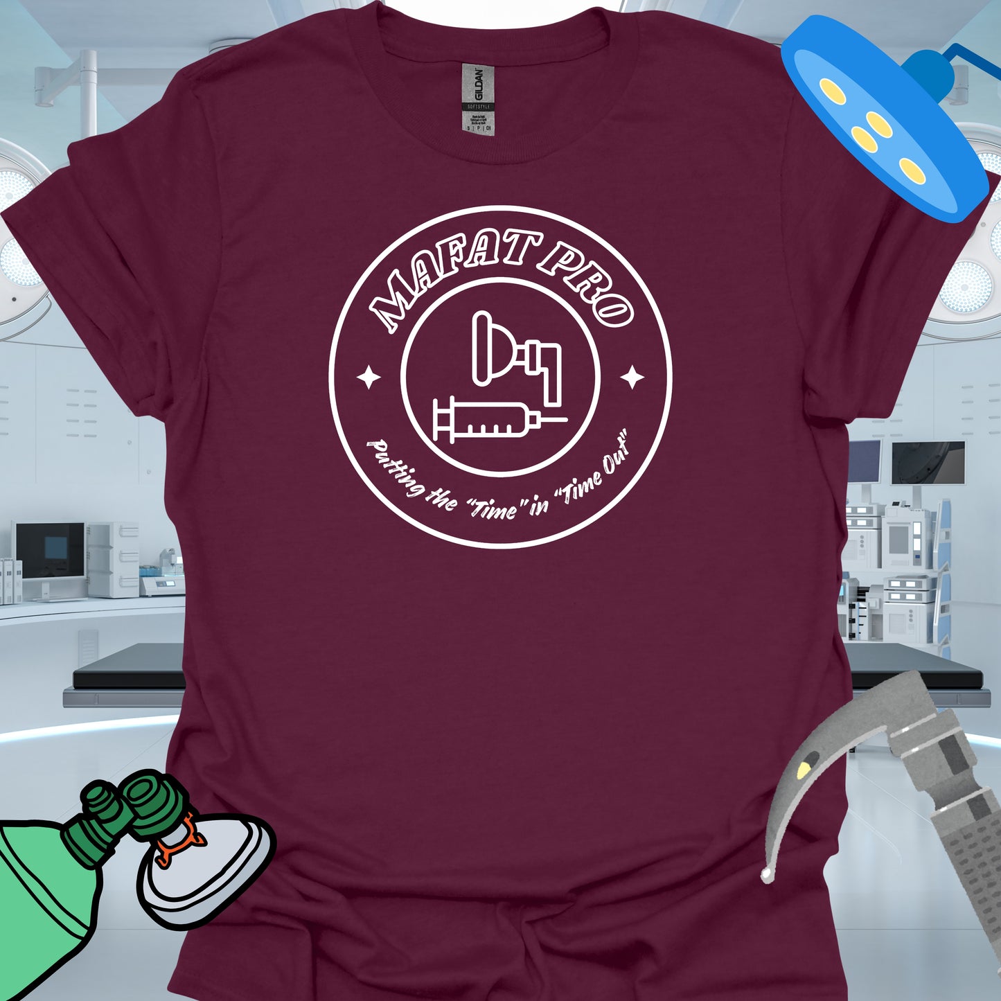 MAFAT Pro Anesthesia Humor T-Shirt – Funny CRNA & Anesthesiologist T-Shirt in S – funny medical t-shirt, nurse and doctor gift for healthcare