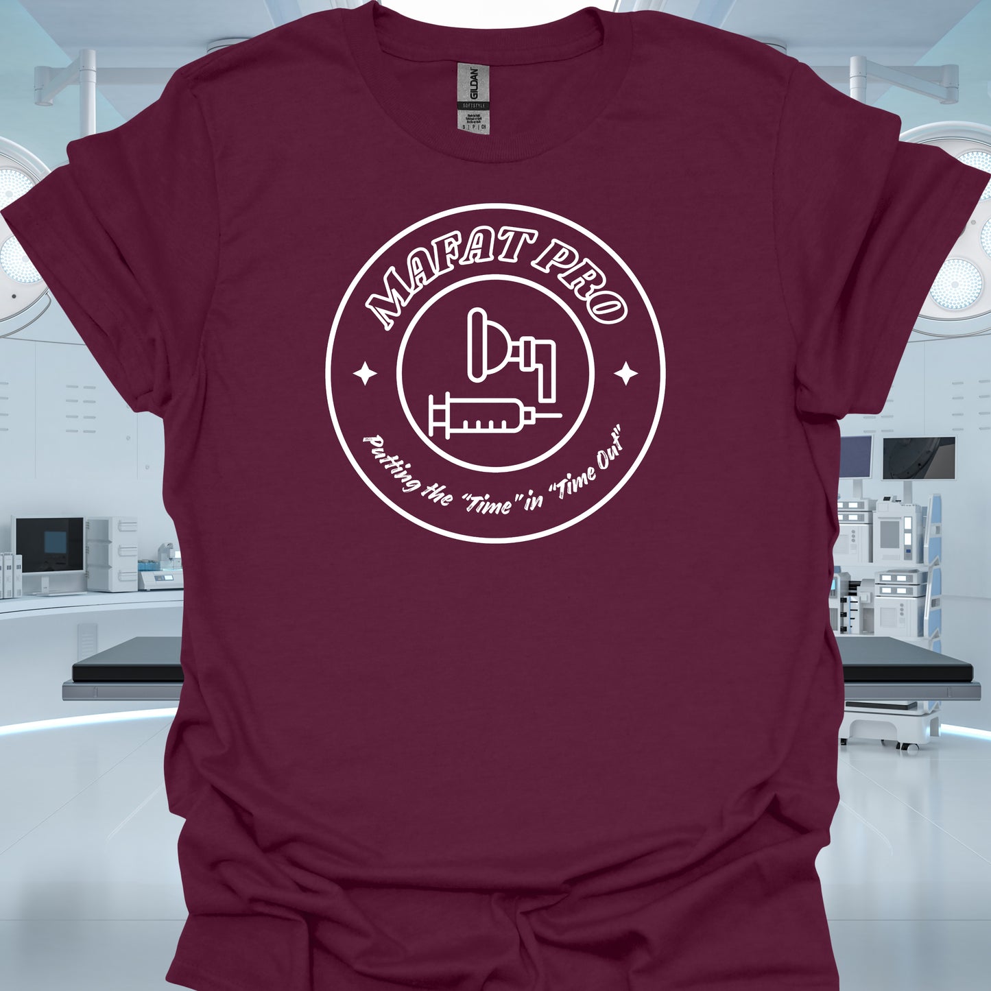 MAFAT Pro Anesthesia Humor T-Shirt – Funny CRNA & Anesthesiologist T-Shirt-T-Shirt-Maroon-Health Gear Shop