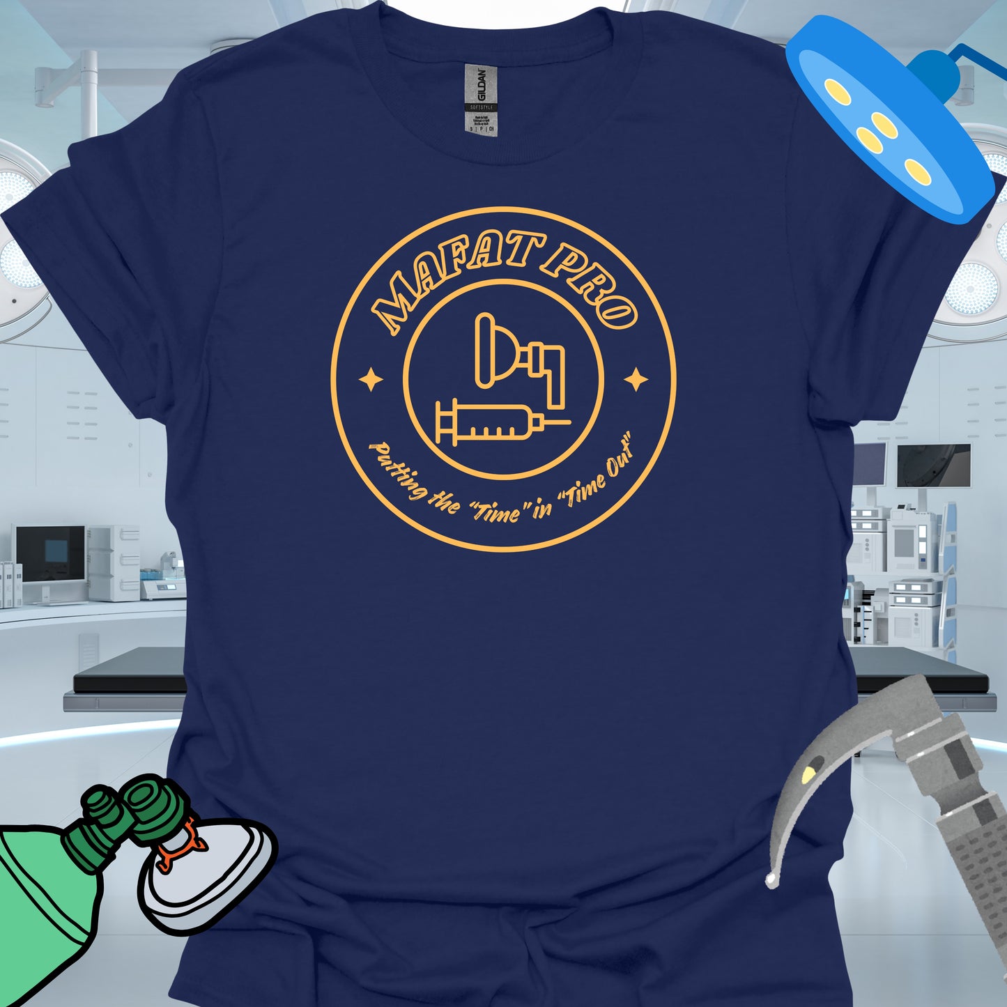 MAFAT Pro Anesthesia Humor T-Shirt – Funny CRNA & Anesthesiologist T-Shirt in S – funny medical t-shirt, nurse and doctor gift for healthcare