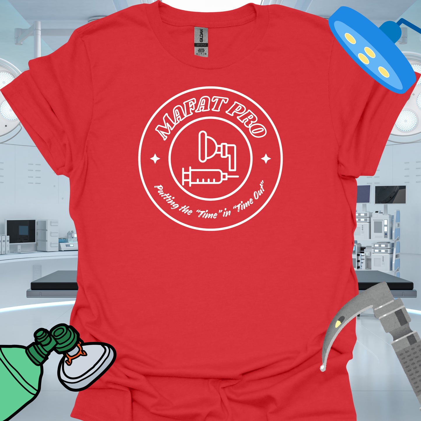 MAFAT Pro Anesthesia Humor T-Shirt – Funny CRNA & Anesthesiologist T-Shirt in S – funny medical t-shirt, nurse and doctor gift for healthcare