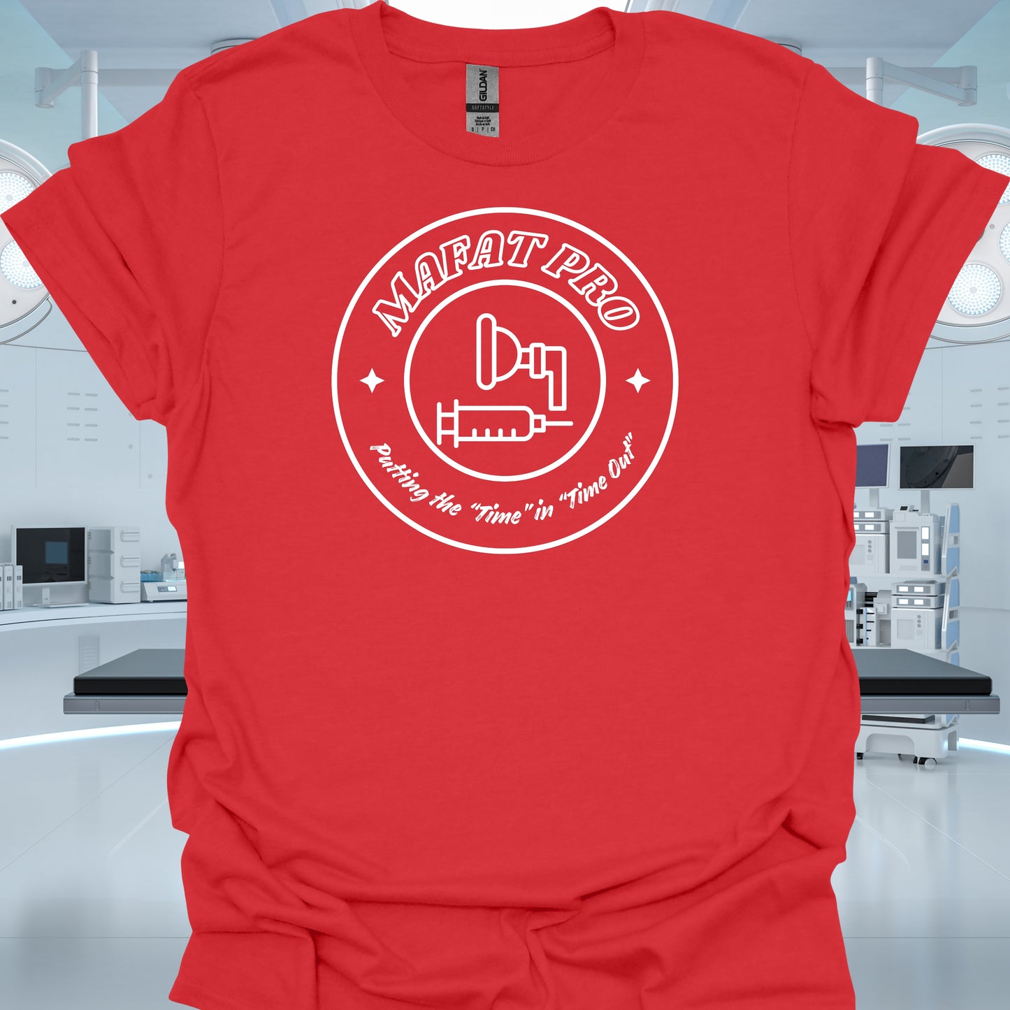 MAFAT Pro Anesthesia Humor T-Shirt – Funny CRNA & Anesthesiologist T-Shirt-T-Shirt-Red-Health Gear Shop
