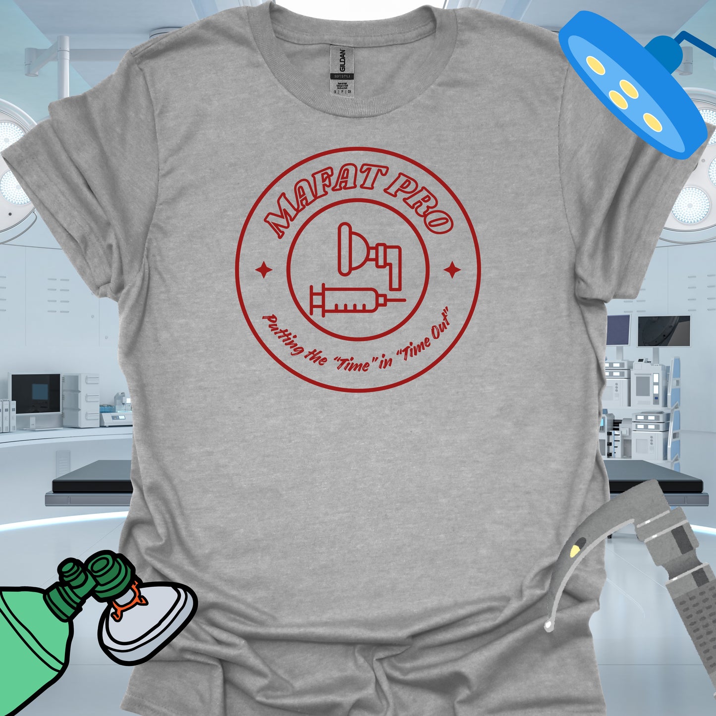 MAFAT Pro Anesthesia Humor T-Shirt – Funny CRNA & Anesthesiologist T-Shirt in S – funny medical t-shirt, nurse and doctor gift for healthcare