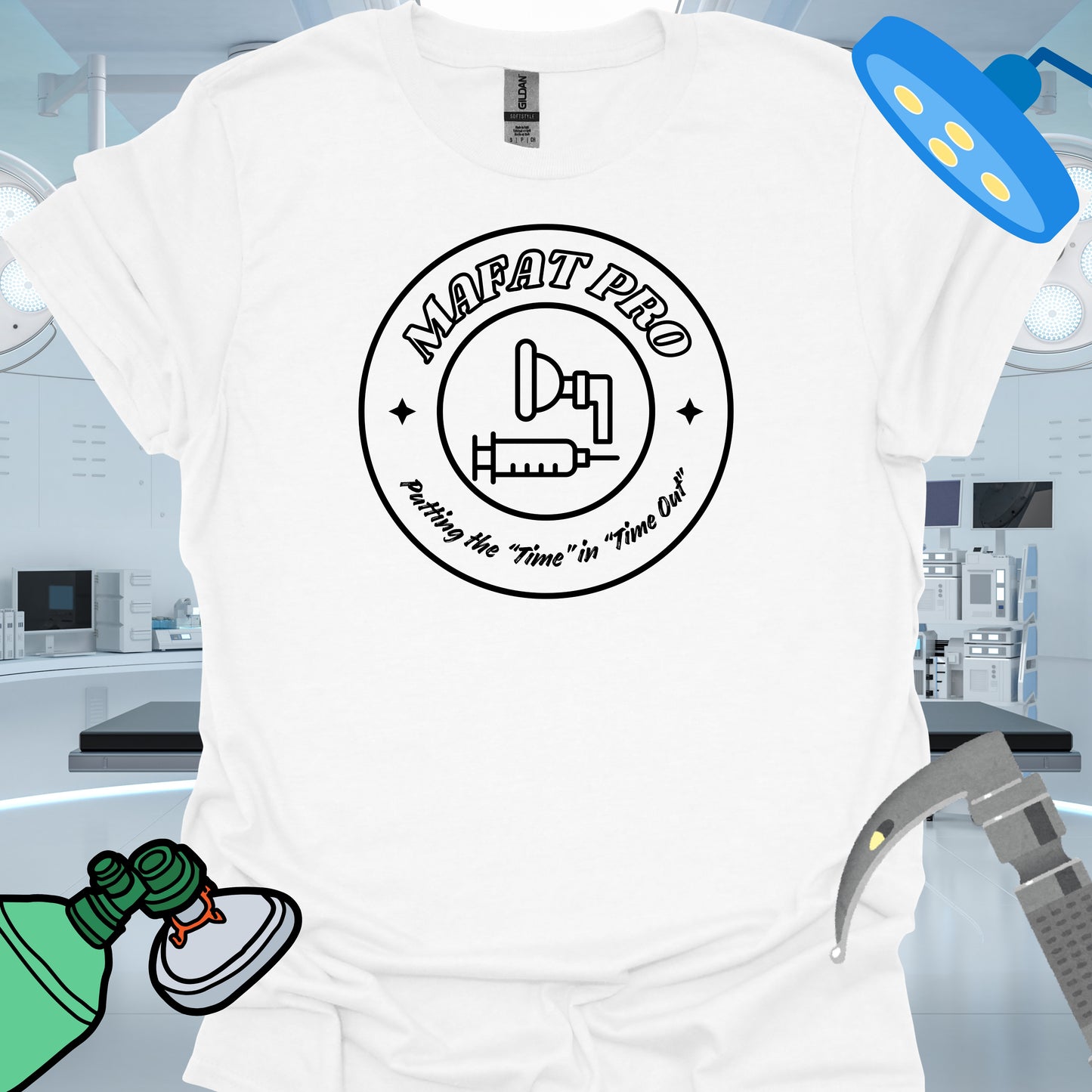 MAFAT Pro Anesthesia Humor T-Shirt – Funny CRNA & Anesthesiologist T-Shirt in S – funny medical t-shirt, nurse and doctor gift for healthcare