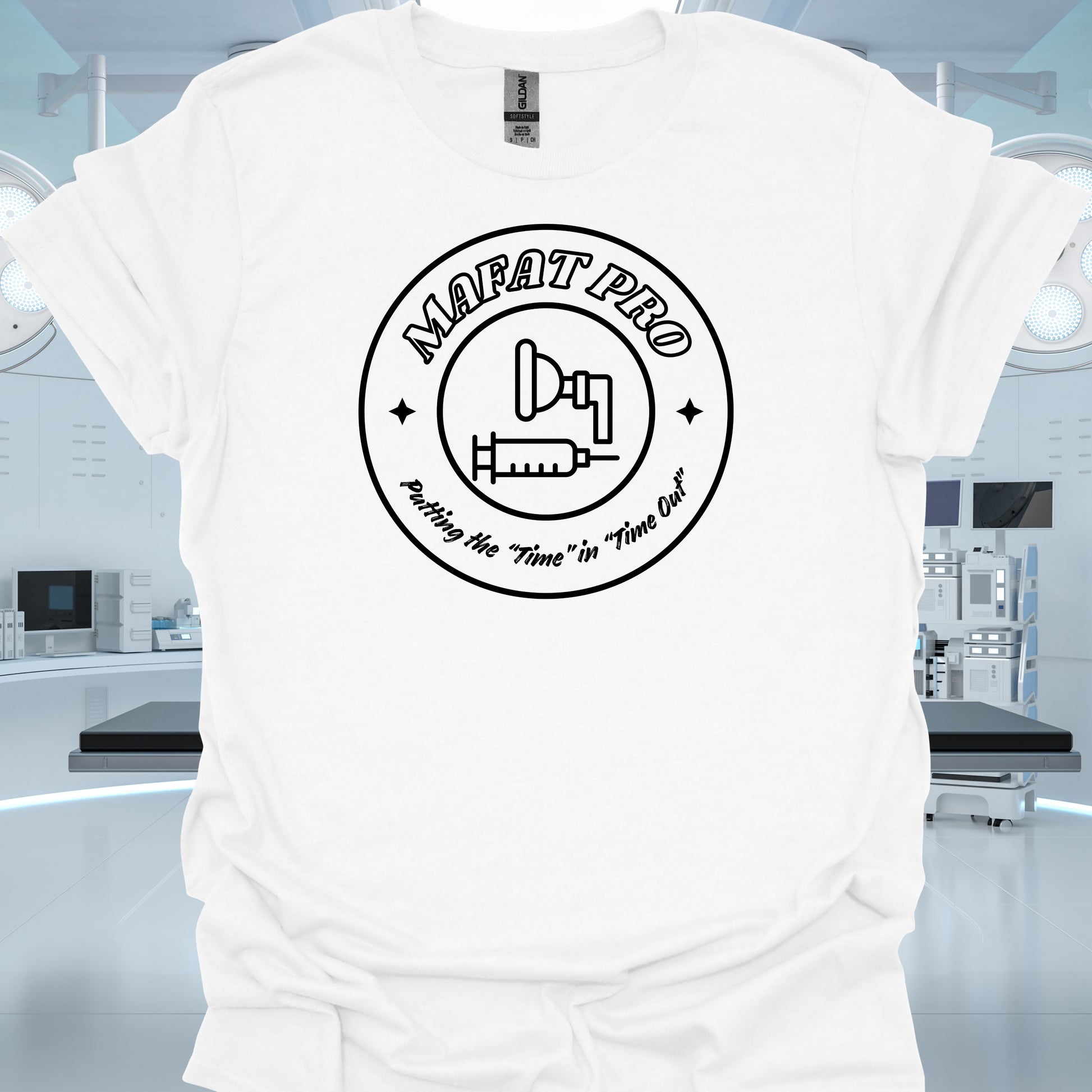 MAFAT Pro Anesthesia Humor T-Shirt – Funny CRNA & Anesthesiologist T-Shirt-White-Health Gear Shop