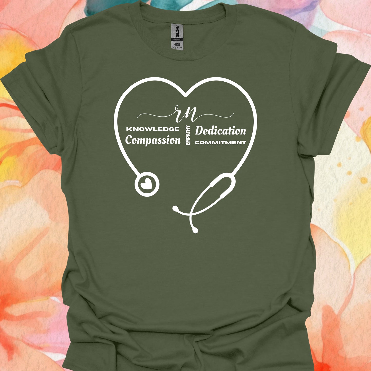 Nurse Appreciation T-Shirt – Heartfelt Gift for Nurses in Military Green – funny medical t-shirt, nurse and doctor gift for healthcare