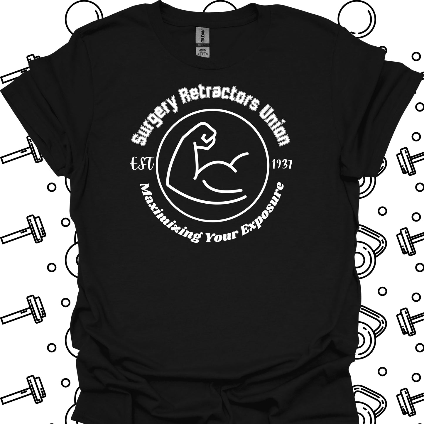 Surgical Retractors Union Surgery Humor T-Shirt in Black – funny medical t-shirt, nurse and doctor gift for healthcare