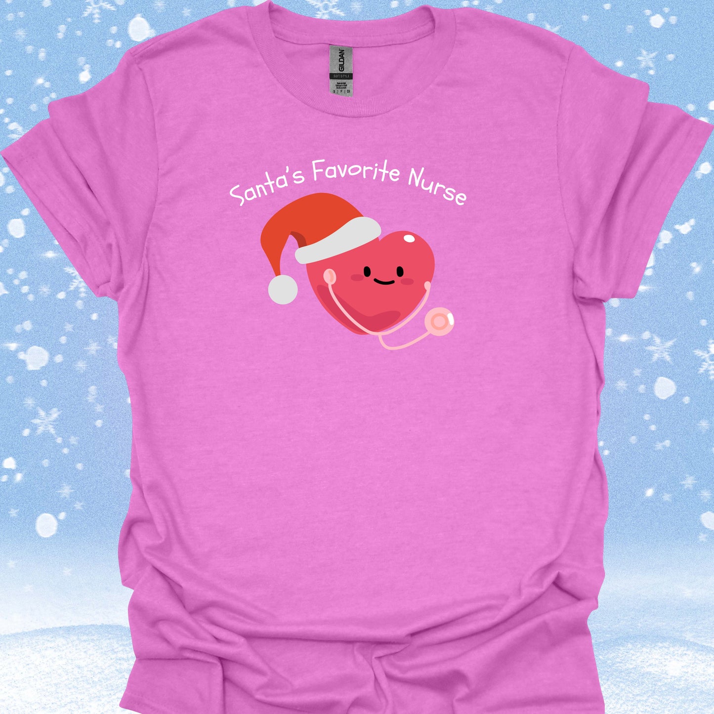 Santa's Favorite Nurse T-Shirt – Christmas Holiday Cheer-S-Health Gear Shop
