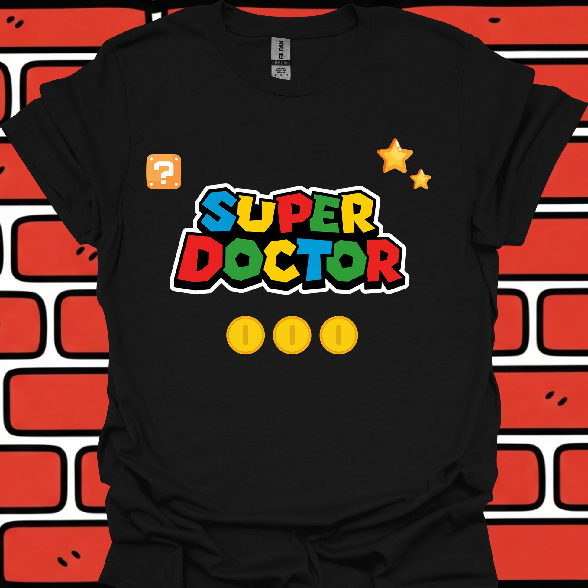 Super Doctor T-Shirt-Black-Health Gear Shop