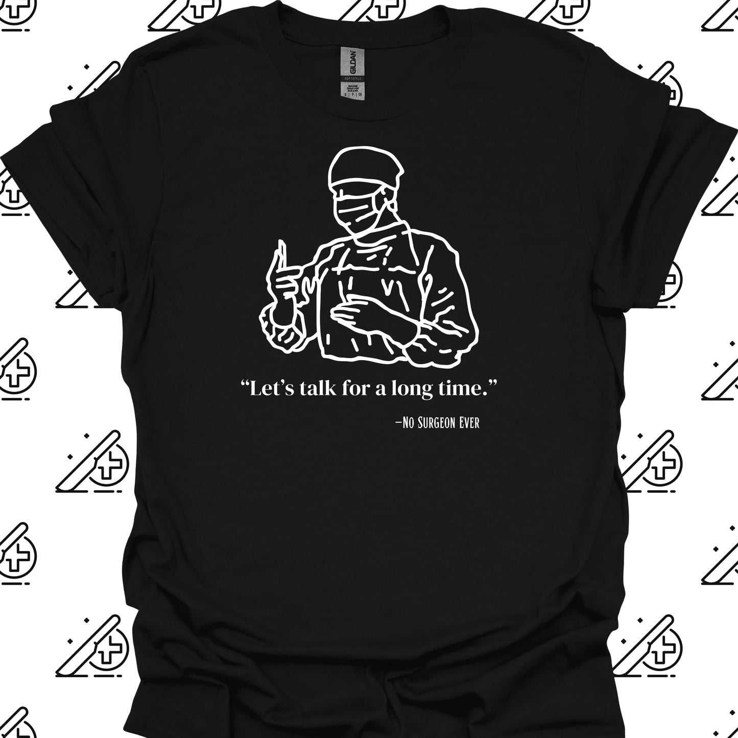 Let's Talk Surgeon Medical Humor T-Shirt-Black-Health Gear Shop