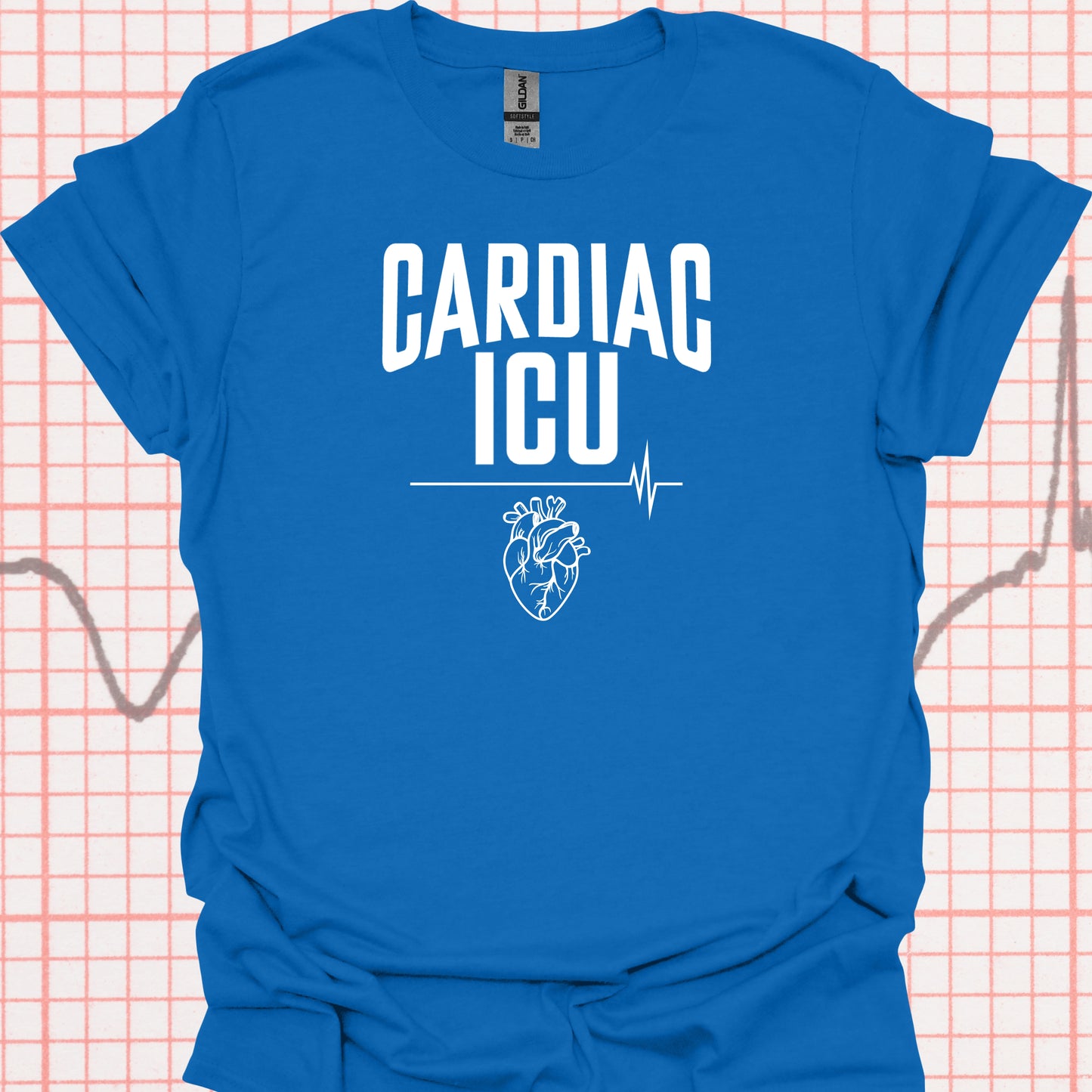 Cardiac ICU T-Shirt – Bold and Clean Design for Critical Care Pros-Royal-Health Gear Shop