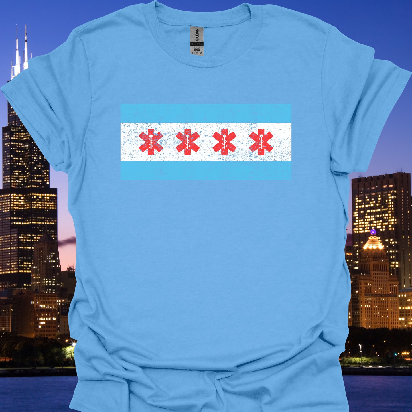 Chicago Flag Pride Medical T-Shirt