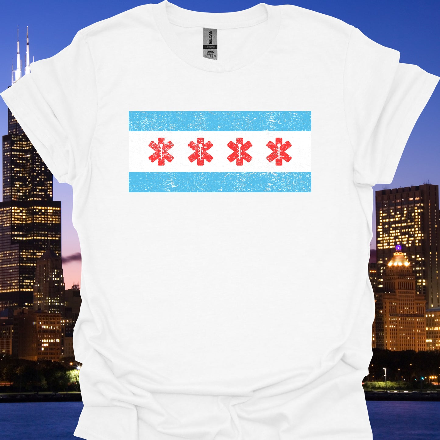 Chicago Flag Pride Medical T-Shirt