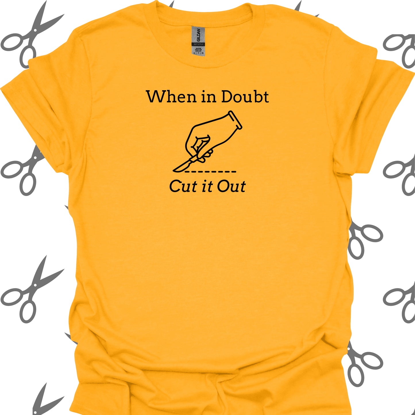 Cut it Out Surgery T-Shirt-Gold-Health Gear Shop