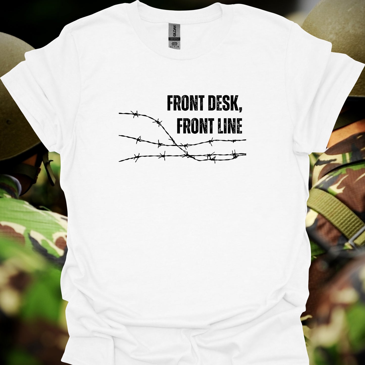 Front Desk Front Line Medical Staff T-Shirt – Because Who Really Runs the Office?