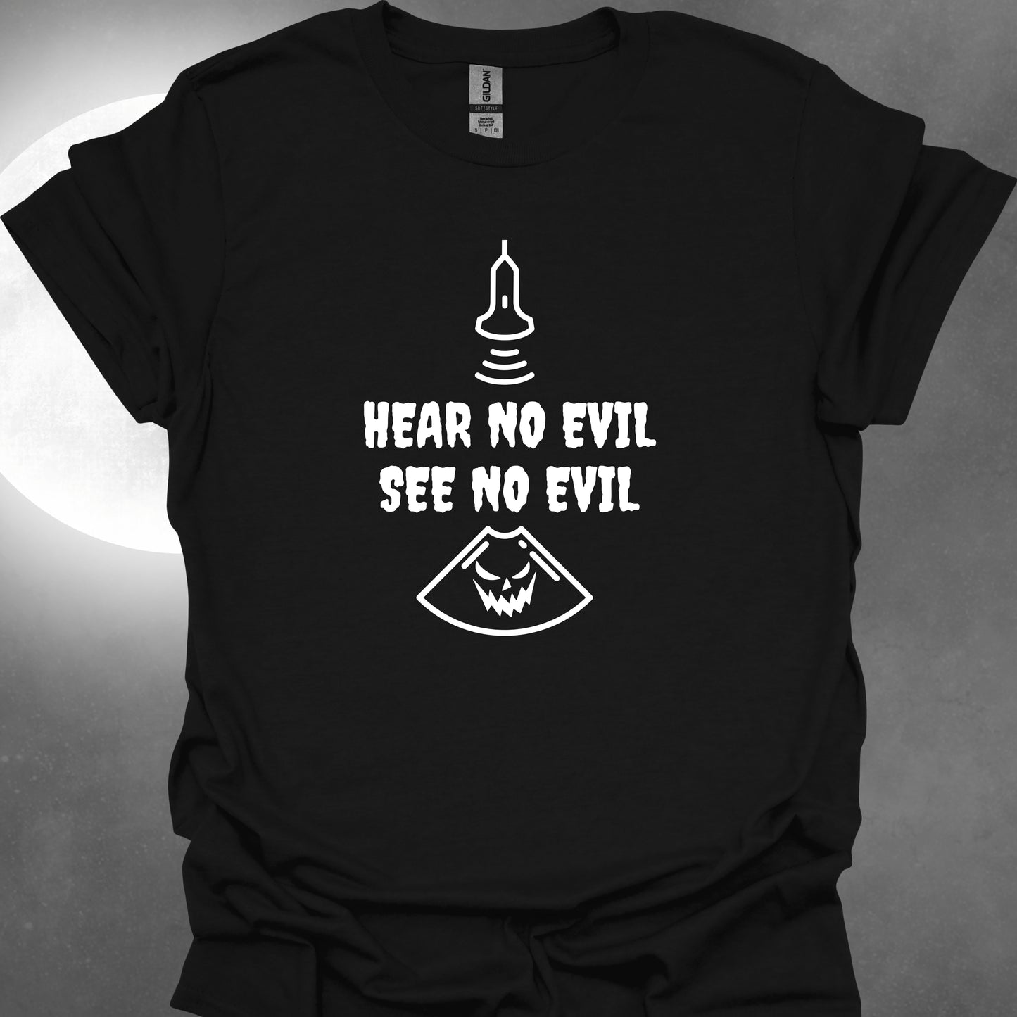 Hear No Evil Ultrasound Sonography Halloween T-Shirt