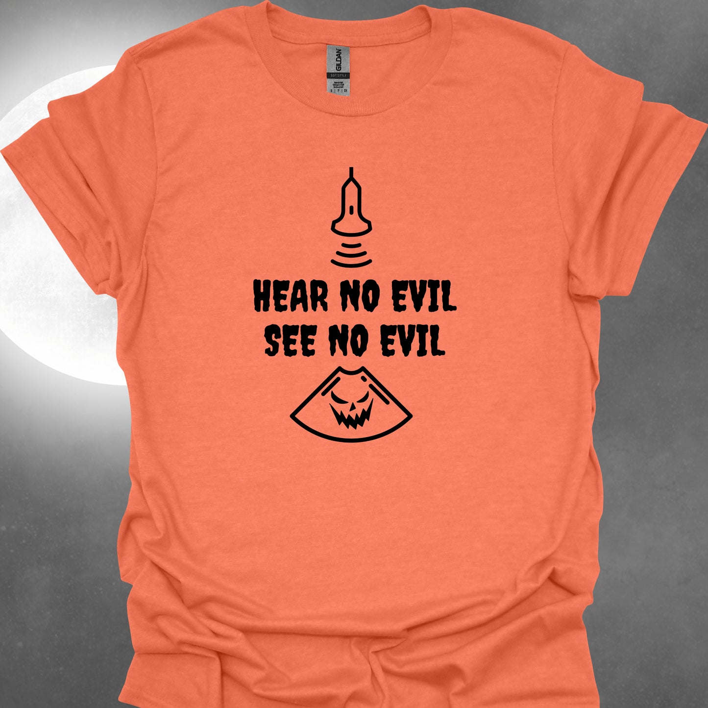 Hear No Evil Ultrasound Sonography Halloween T-Shirt
