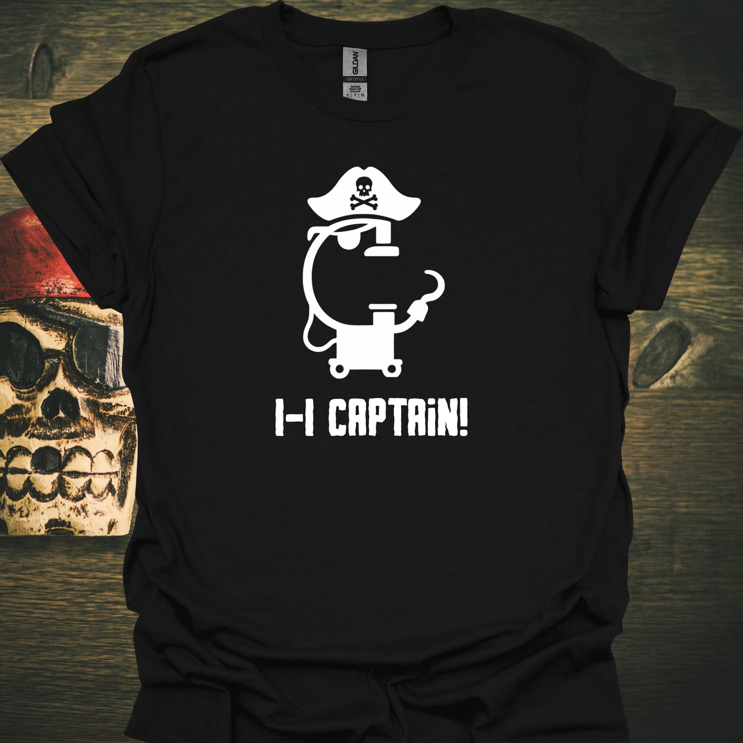 I-I Captain Funny C-Arm Radiology T-Shirt-Black-Health Gear Shop