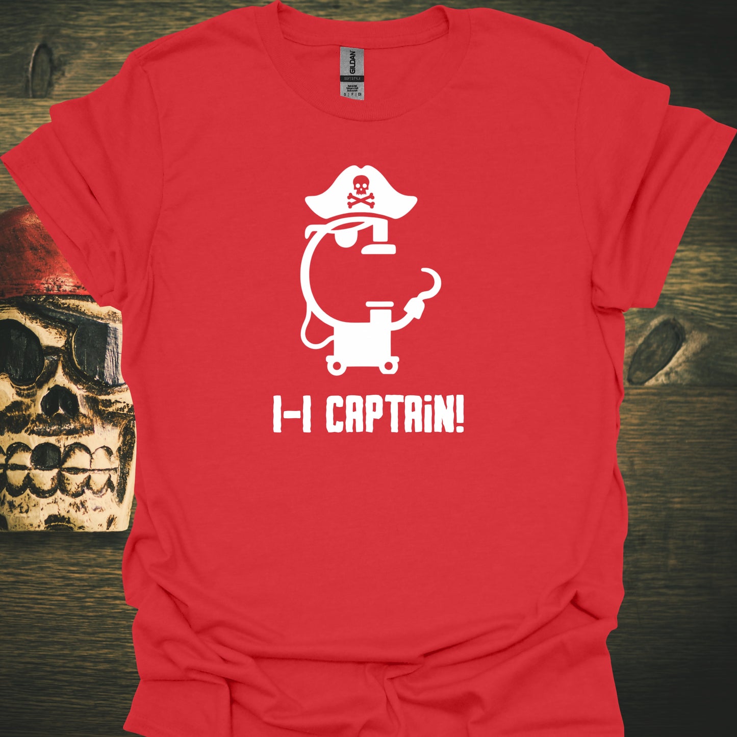 I-I Captain Funny C-Arm Radiology T-Shirt-Red-Health Gear Shop