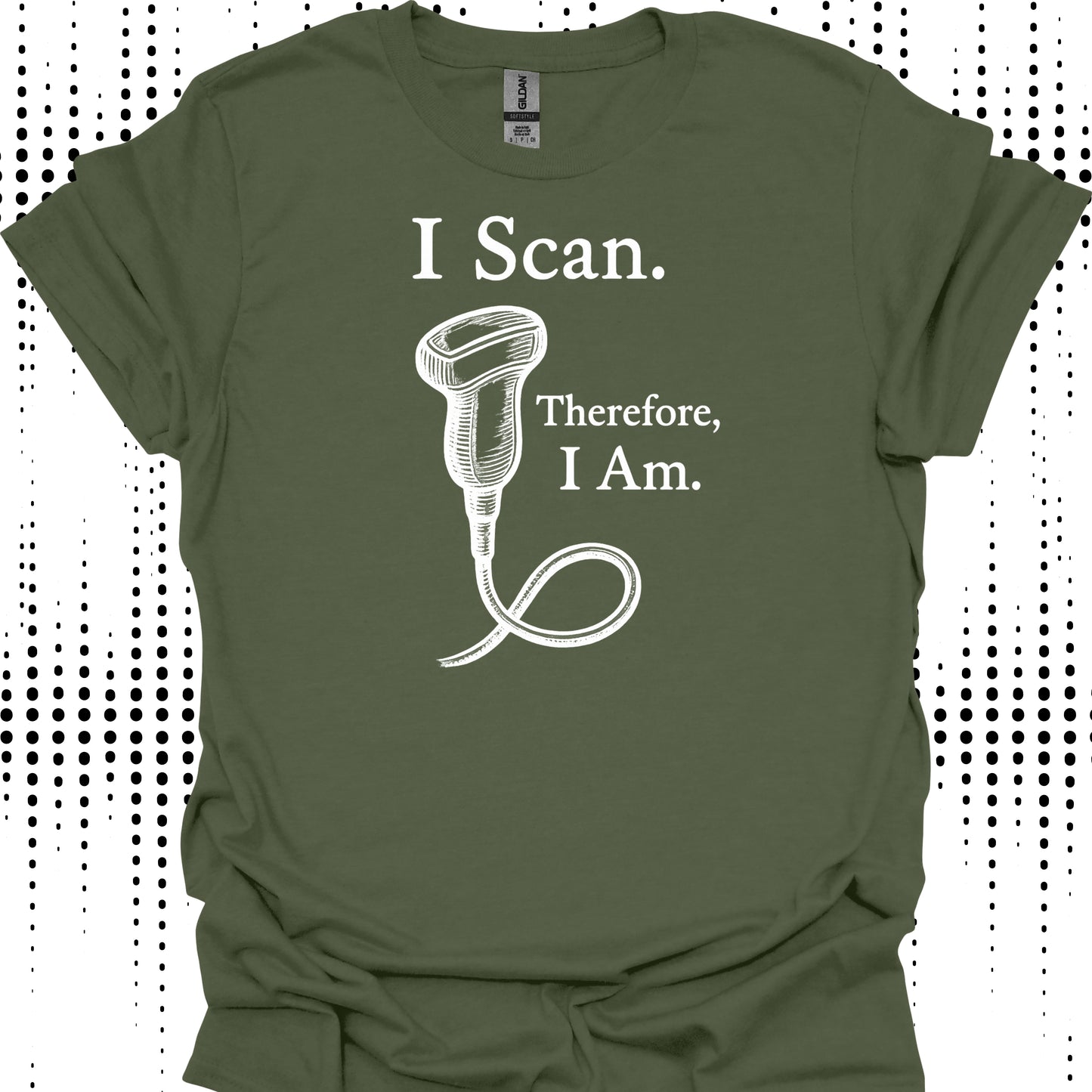 I Scan Ultrasound T-Shirt – Perfect for Sonographers-Military Green-Health Gear Shop